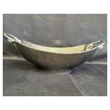 Simple Dining hammered metal serving bowl w/