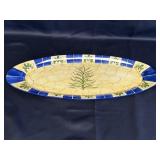 Hand-painted Laurie Gates oval serving platter