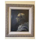 Framed Monk Oil on Canvas