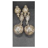 6- Mercury Glass Christmas Ornaments