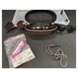 3 pairs of sunglasses - Steampunk(?), Oakley, Maui