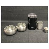 Coffee Grinder, Cream & Sugar Bowls, Filter