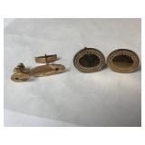 12K G.F. Cufflinks & 14K cufflink & tie tack