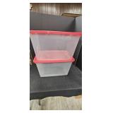 (2) Mainstays Plastic Containers w/