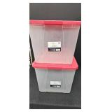 (2) Mainstays Plastic Containers w/