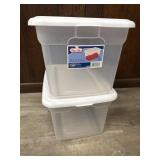 (2) Sterilite 20 QT. Storage Containers w/ Lids