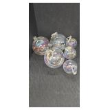 Iridescent Plastic Ball Ornaments