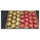 Gold & Red Christmas Ornaments w/