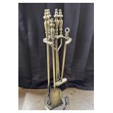 Brass Fireplace Tool Set
