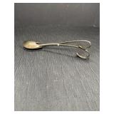 Dansk silver plated serving tongs, 10in