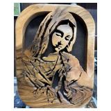 Virgin Mary Scroll Saw Wood Art Plaque