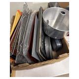 Baking pans, cooling racks, cutting board