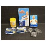 Magic Erasers, Dawn Sponges, Disinfectant Wipes, &