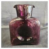 Blenko Glass Double Spout Purple Pitcher
