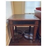 Walnut End Table w/ Black Inlay design