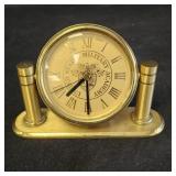 Gold Plated Arcadia Desk Clock U.S. Military