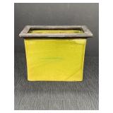 Glazed rectangular planter, 9.5 x 5 x 7.5H