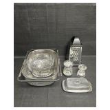 Butter Dish, Salt & Pepper Shakers, Grader,