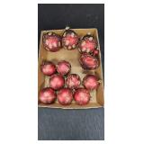 Red Matte w/ Gold Glitter Christmas