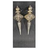 Mercury Glass Finial Christmas Orns.