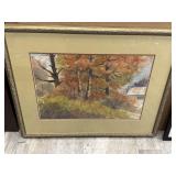 Autumn Forest Framed Watercolor Print