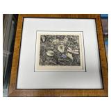 Signed Max Standley Blue Violet Artwork