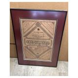 Framed Spanish Bull Fighting Fabric Poster, P