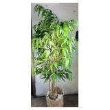 Artificial Bamboo Tree in Woven Basket Planter