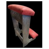 Antique Wooden & Cushioned Top Prayer Kneel Bench