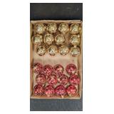 Gold & Red Shiny Christmas Orns