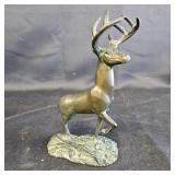Bronze Standing Stag Deer 8in Sculpture