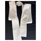 Religious Stole; white & some gold