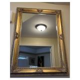 Ornate Gold Framed Wall Mirror w/