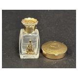 Holy Water Bottle & Gold Tone Pyx