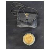 Lamb and Cross Pyx & Leather Case
