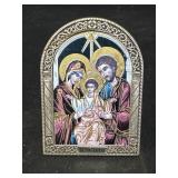 3.5" Holy Family Icon on Metal
