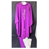 Purple Religious Chasuble & (2) Stoles