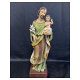 22" St. Joseph Holding a Child Statue