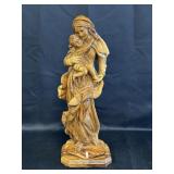 19.5"ï¿½ Wood Virgin Mary Holding Baby Jesus