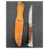 Made in Germany Leather Handled Knife w/ Leather