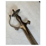 Indian Tulwar sword, 31in.  Blade marked EC & also
