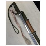 Cavalry Saber Sword w/locking scabbard & portapee