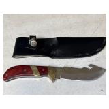 Chipaway Cutlery clip knife w/gut hook & sheath,