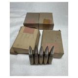 (4 Boxes) Military Ammunition & clips