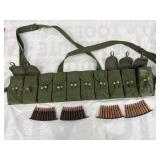 10 Pocket Chest Rig Ammo Pouch w/ clips of Ammo