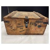 WWII Wooden Ammo Crate #2880 - w/ tag 9mm