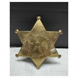 Brass US Marshal Texas Badge Pin