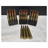 Variety of Military Ammunition w/ 3 clips