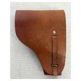 Military Leather Belt Holster w/ Magazine Pouch