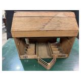 Wood barn made from old boxes